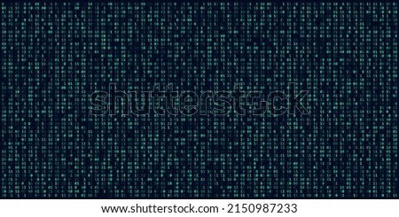 Abstract Technology Machine Code Background. Random Binary Hexadecimal Code. Matrix with Digits. Vector Illustration. Hacking, Cryptography, Malware, Reverse Engineering, Data Analysis Backdrop.