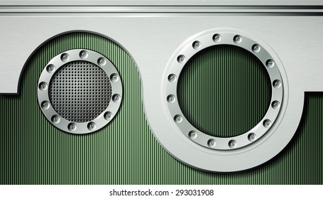 Abstract technology metal background. Vector illustration.