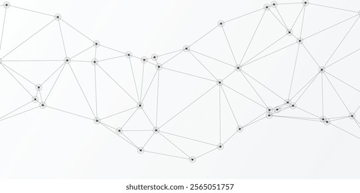 Abstract technology modern background with lines and dots. Vector