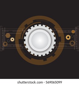 Abstract technology modern futuristic background, vector illustration