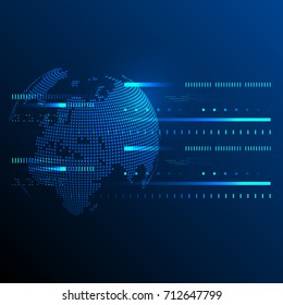 Abstract technology modern futuristic, digital computer concept background, vector illustration