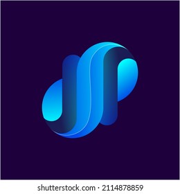 Abstract technology modern gradient color