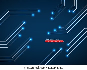 Abstract technology neon circuit board. Vector background