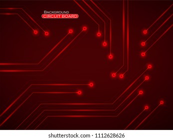 Abstract technology neon circuit board. Vector background