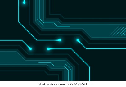 Abstract technology neon geometric background. Vector graphic design