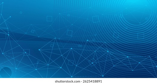 Ilustración de fondo de red de Tecnología Abstractas. Vector moderno