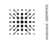 Abstract Technology Network Symbol. Digital Circuit Design