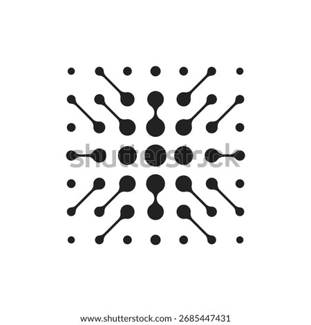 Abstract Technology Network Symbol. Digital Circuit Design