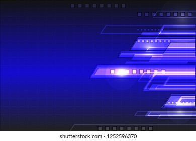 Abstract technology on dark blue background.