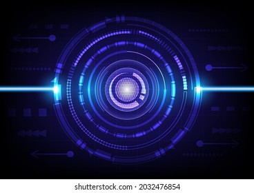 Abstract technology on dark blue background for Hi-tech communication concept. vector illustration