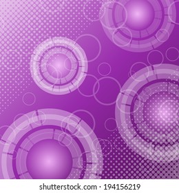 Abstract technology on violet background,stock vector