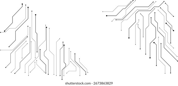 Abstract technology on a white background.