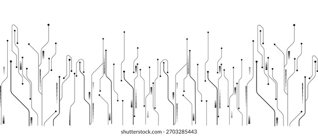 Tecnologia abstrata em um fundo branco.
