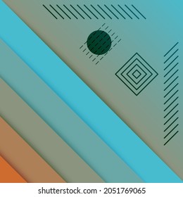 abstrakter, technologisch orangefarbener, türkisfarbener Hintergrund