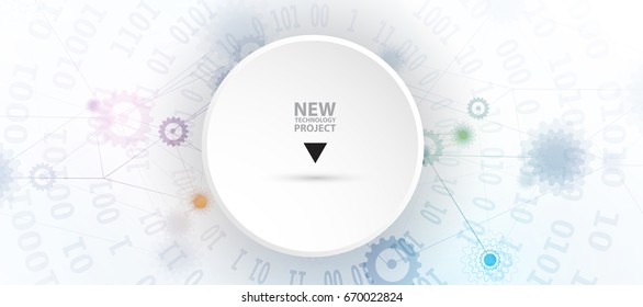 Abstract technology particle. Virtual molecule background. Computer generated for business solution and presentation