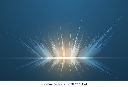 Abstract technology particle. Virtual molecule imagination. Computer generated background for business solution and presentation