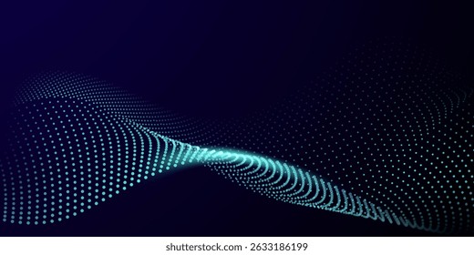 Abstrakte Technologie Partikelwelle Hintergrund. Modernes Design, Vektorgrafik.
