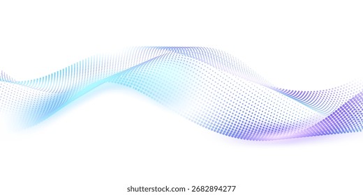Abstract technology particle wave background. Modern design vector illustration.
