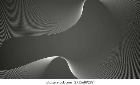 abstract technology particles lines mesh background. Dark abstract background with glowing wave. Abstract grey wave lines on transparent background.Vector abstract colorful flowing wave lines isolated