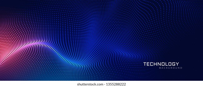 Abstract Technology Particles Mesh Background