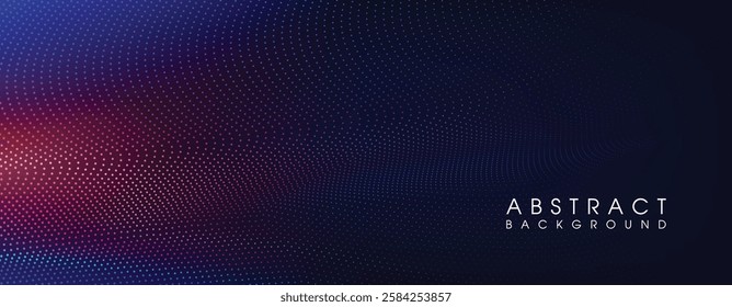 abstract technology particles mesh background pink and blue futuristic banner for web, template, poster