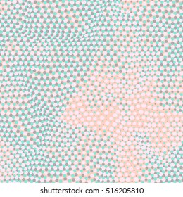Abstract technology pattern with multiple dot particles. Colorful particle grid background. Vector futuristic illustration. Digital matrix illustration.