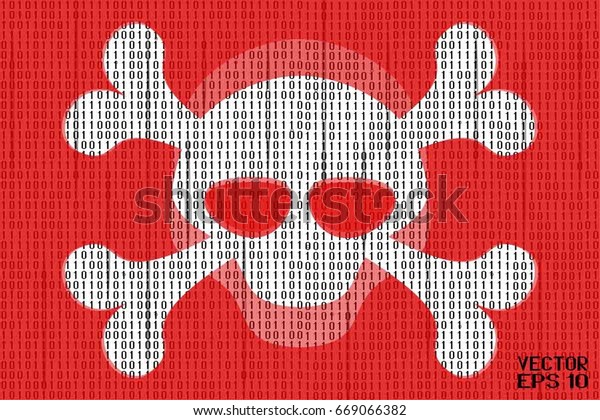 Abstract Technology Pattern Red Symbol Virus Stock Vector Royalty Free