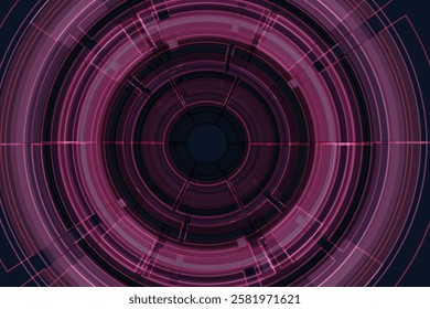 Abstract technology pink background with circles