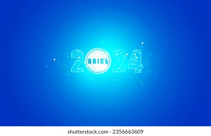 Resumen de tecnología polígono 2024 a BRICS Summit Concept with Initials of Member Countries with in Icons of Hand Fists (Concepto de la Cumbre de los BRICS con iniciativas de países miembros con iconos de mano) símbolo de comunicación Hitech concepto de mundo digital clave privado, diseño de vectores. 