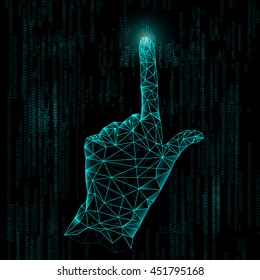 Abstract Technology Futuristic Hand Digital Technology Stock Vector ...