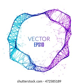 Abstract technology polygonal circle. Futuristic network concept. Creative banner.