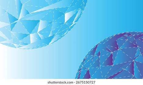 abstract technology polygonal shapes background with points and lines.
