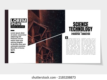 Abstract technology presentation slide templates, vector