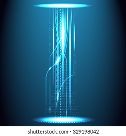 abstract technology quantum computer transformation future concept. background vector.