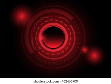 Abstract technology red circle background