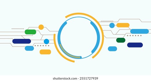 Abstract technology righ circle dashboard.