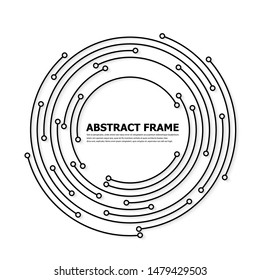 Abstract technology round frame. Vector illutration