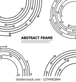 Abstract technology round frame. Vector illutration