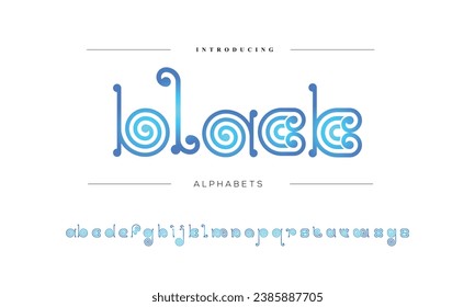 Abstract technology science alphabet font. digital space typography vector illustration design