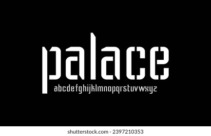 Abstract technology science alphabet font. digital space typography vector illustration design