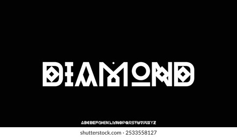 Abstract technology science alphabet font. digital space typography vector illustration design
