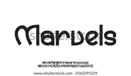 Abstract technology science alphabet font. digital space typography vector illustration design
