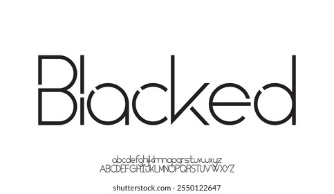 Abstract technology science alphabet lowercase font. digital space typography vector illustration design