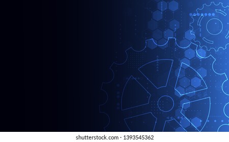 Abstract technology of science background. Futuristic interface with geometric shapes. Vector illustration
