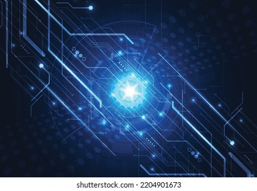 Resumen de la tecnología de los antecedentes científicos. Interfaz futurista con formas geométricas. Ilustración del vector