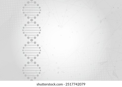 Concepto de ciencia de tecnología Abstractas con una Ilustración vectorial de moléculas de ADN y biología.