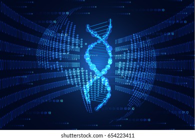 abstract technology science concept world map dot and digital hi tech on the future blue background