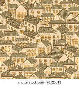 abstract technology seamless home town background. Colorful vector illustration