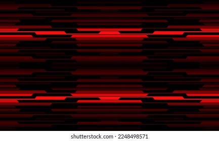 Abstract technology seamless pattern red black circuit cyber line futuristic on metal design ultramodern background vector illustration.