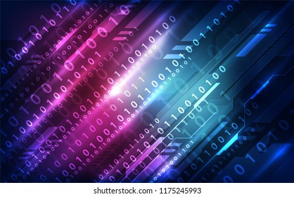 Abstract technology security data network system background, vector illustration